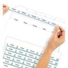 Avery Index Maker Clear Label Dividers with Easy Apply Labels for Laser/Inkjet Printers - 5 Tabs - 5 Sets - White (11436)-Label all your tabs at once with the Easy Apply™label strip