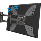 Barkan Curved / Flat Panel Dual Arm TV Wall Mount, Full Motion, Fits 32" to 70" (3400L.B)-Minimum distance from wall: 2.4"/ 6 cm
Maximum distance from wall: 25.2"/64.2 cm