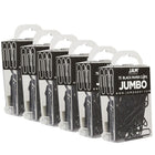 JAM Paper Coloured Jumbo Paper Clips, Large, Black Paperclips, 6 Packs of 75, 450 Total (2184933g)-Black
