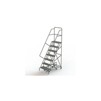 Tri-Arc Manufacturing All Directional Rolling Ladder, No. of Steps: 7, Platform Depth: 10" (KDED107242)-No. of Steps: 7