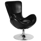 Flash Furniture Egg Series Black Leather Side Reception Chair-Contemporary Style