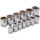 Dynamic Tools 3/8" Drive 13 Piece 12 Point, Standard SAE Socket Set, 1/4" - 1"-Contains: 1/4", 5/16", 3/8", 7/16", 1/2", 9/16", 5/8", 11/16", 3/4", 13/16", 7/8", 15/16", 1"