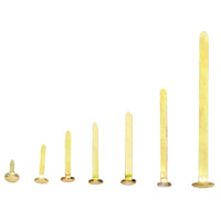 Westcoitt Round Head Brass Plated Fasteners - 3" Capacity - 50 Pack-3" Brass Fasteners effectively hold multiple sheets of paper together