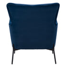 CorLiving LSS-201-C Elwood Wingback Accent Chair in Blue-Classic wingback chair design with modern finishes