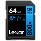 Lexar LSD0800064G-BNNNU Professional 800X SDHC/SDXC UHS-I Memory Card - 64 GB - Black-Designed for your point-and-shoot camera and mid-range DSLR, HD camcorder