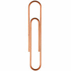 JAM Paper Colored Jumbo 2" Paper Clips - Rose Gold - 2 Packs of 75-Premium paper clips made from high quality vinyl coated steel wire