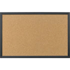 U Brands Cork Bulletin Board - 35" x 23" - Black Wood Frame-Firmly grips push pins in place every time