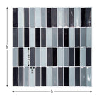 CTG Brands Rectangular Glossy Wall Tile, Black, Grey, 6 Pack-Easy DIY: simply peel off the backing and stick the self-adhesive backsplash tiles onto the desired spot without extra glue, no grout, no mess and no special tools or experience required