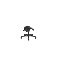 Nicer Interior Backless Saddle Stool with Angle Adjustment - Black-Thick Padded Seat