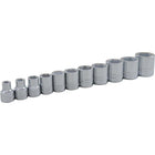 Gray Tools 11 Piece 3/8" Drive 6 Point SAE, Standard Chrome Socket Set, 1/4"-7/8"-Contains Sizes: 1/4", 5/16", 3/8", 7/16", 1/2", 9/16", 5/8", 11/16", 3/4", 13/16", 7/8".