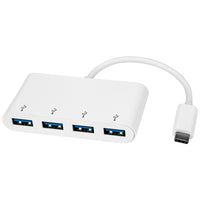 StarTech 4-Port USB-C Hub, USB-C to 4 x USB-A, White-A cost-effective way to add four USB-A ports to your computer through a USB-C port