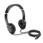 Kensington USB Hi-Fi Headphones - Black-6 foot USB cord is the ideal length for learning environments and strong enough to stand up to heavy use