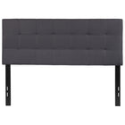 Flash Furniture Bedford Tufted Upholstered Full Size Headboard - Dark Grey Fabric-Contemporary Style