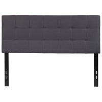 Flash Furniture Bedford Tufted Upholstered Full Size Headboard - Dark Grey Fabric-Contemporary Style