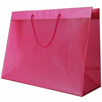 JAM Paper Shopping Bags - 15" x 12" x 6" - Ultra Fuchsia  - 100 Pack-Color: Ultra Fuchsia