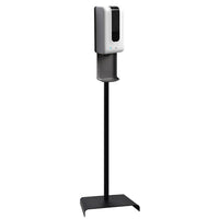 Universal Automatic Hand Sanitizer Dispenser with Stand-Dispenser with Drip Tray dimensions: 10.8"H x 4.33"W x 5.91"D - When mounted to stand: 52"H x 4.33"W x 5.91"D