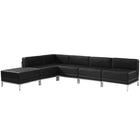 Flash Furniture  Hercules Imagination Series Leather Sectional Configuration, Black, 6/Pieces, ZBIMAGSECTSET10-Black Bonded Leather