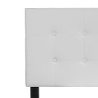 Flash Furniture Lennox Tufted Upholstered Full Size Headboard - White Vinyl-White Vinyl Upholstery