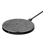 Gry Mattr Qi Fast Wireless Charging Pad 10W/7.5W Metallic & Fabric, Cool Grey-Anti Slip Mat