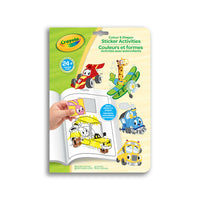 Crayola Colour & Shapes Sticker Activity Book - Whimsical Wheels-Includes 32 page colouring and activity book and 4 sticker sheets