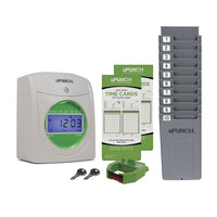 uPunch Electronic Non-Calculating Time Clock Bundle-Automatic time card adjustment secures easy and aligned printing