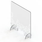 Mark Maker Acrylic Sneeze Guard - 18" x 23.75" - Design #2-Available with acrylic feet to easily stand on countertops for portability and quick installation with no tools required.
