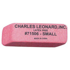 Charles Leonard Small Synthetic Wedge Eraser, Pink,, 144 Pack (CHL71506)-Pink