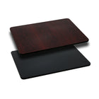 Flash Furniture 30" x 42" Rectangular Table Top with Black or Mahogany Reversible Laminate Top-Restaurant Dining Table Top