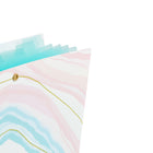 U Brands 5 Pocket Fashion Expandable File - Open Top - Pastel Geode (3305F06-24)-13" L x 9.3" H x 1" W