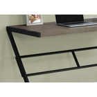 Monarch Specialties 7373 48" Computer Desk - Dark Taupe/Black Metal-Laminated dark taupe wood grain top for a modern appeal