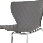 Flash Furniture Lowell Contemporary Design Grey Plastic Stack Chair-Polypropylene Molded Structure