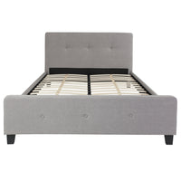 Flash Furniture Tribeca Queen Size Tufted Upholstered Platform Bed - Light Grey Fabric-Platform Bed