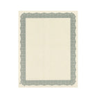 Geographics Braided Silver Heavyweight Certificates - 8.5" x 11" - Sugar Cane Paper - 15 Pack-Natural, unbleached sugarcane paper with Silver border