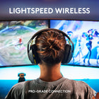 Logitech G435 LIGHTSPEED Bluetooth Wireless Gaming Headset, Compatible with Dolby Atmos, PC, PS4, PS5, Mobile - Black-Lightweight: With a lightweight construction, this wireless gaming headset weighs only 5.8 oz (165 g), making it comfortable to wear all day long