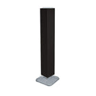 Azar Displays 60" x 8" x 8" Interlocking Pegboard Floor Display, Black (703389-BLK)-Includes sign holder strip and stands on a square base