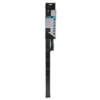 GO ON 9-Outlet Metal Power Bar - 6ft - Black-600 Joules surge protection
