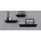 nexxt Madison Wall Shelf, Set of 3, 4.75" Deep Wall Ledges, 12", 16" & 24", Black-Set includes: 3x12x4.75" max 5lb, 3x16"x4.75 max 8lb & 3x24x4.75" max 10lb