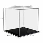 Eddie's 5" Square Acrylic Display Box - Clear/Black - 2 Pack-5" Square