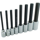 Gray Tools 8 Piece 1/2" Drive, Extra Long SAE Hex Head, Chrome Socket Set, 1/4"-3/4"-Contains Sizes: 1/4", 5/16", 3/8", 7/16", 1/2", 9/16", 5/8", 3/4".