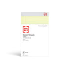 TRU RED Narrow Ruled Perforated Notepad - 5" x 8" - Canary - 50 Sheets/Pad - 12 Pack-Sheet size: 5" x 8"