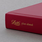 Letts Undated Icon Plan Ahead 5 Year Diary - 8 1/4" x 5 3/4" - Red-Gold foil motif