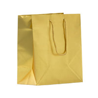 Jam Paper Foil Gift Bags with Rope Handle - Medium - 8" x 10" x 4" - Gold - 3 Pack-Color: Gold