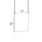 Azar Displays 22" x 17" Hanging Poster Frame (172737)-Hanging poster frames display information from the ceiling, maximizing advertising opportunity