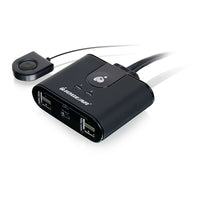 IOGEAR 2 x 4 USB 2.0 Peripheral Sharing Switch-Enables two computers to share up to 4 USB peripheral devices, more devices can be supported by adding USB hubs