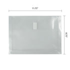 Winnable Side Opening Velcro Closure Poly Envelope - 1-1/4" Expansion - 8-3/4" x 11-3/4" - Clear-8-3/4"H x 11-3/4"L