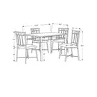Monarch Specialties 1029 5-Piece Dining Set - Espresso Marble/Bronze Metal-This set is ideal for smaller dining spaces like in apartments and condos