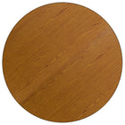 Flash Furniture 48" Round Oak Thermal Laminate Activity Table - Standard Height Adjustable Legs-Scratch and Stain Resistant Surface