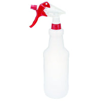 Globe 24oz Solution Bottle Sprayer Set - 8" - Red-Great for Residential, Industrial and Office Cleaning/Maintenance Needs