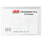 JAM Paper Accordion Folders, 13-Pocket Expanding File, Letter, 9" x 13", Clear, 2 Pack (2163590z)-4