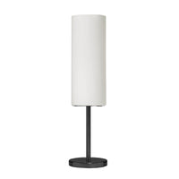 Dainolite Paza Modern Incandescent Table Lamp - 1 Light - Matte Black with White Glass -Adds a Unique Touch to your Space